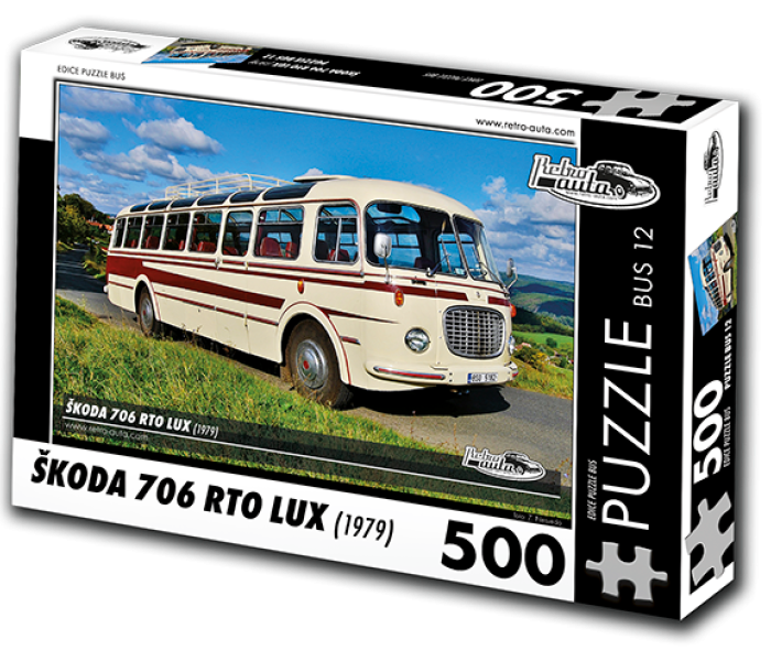 Puzzle - Retro-auta - Bus Škoda 706 RTO LUX (1979)