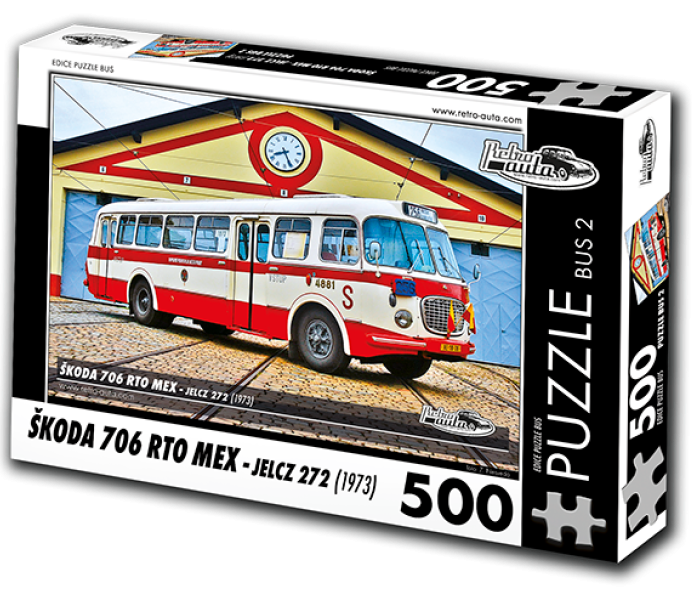 Puzzle - Retro-auta - Bus Škoda 706 RTO MEX (1973)