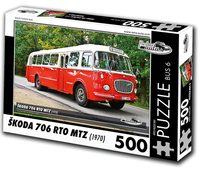 Puzzle - Retro-auta - Bus Škoda 706 RTO MTZ (1970)