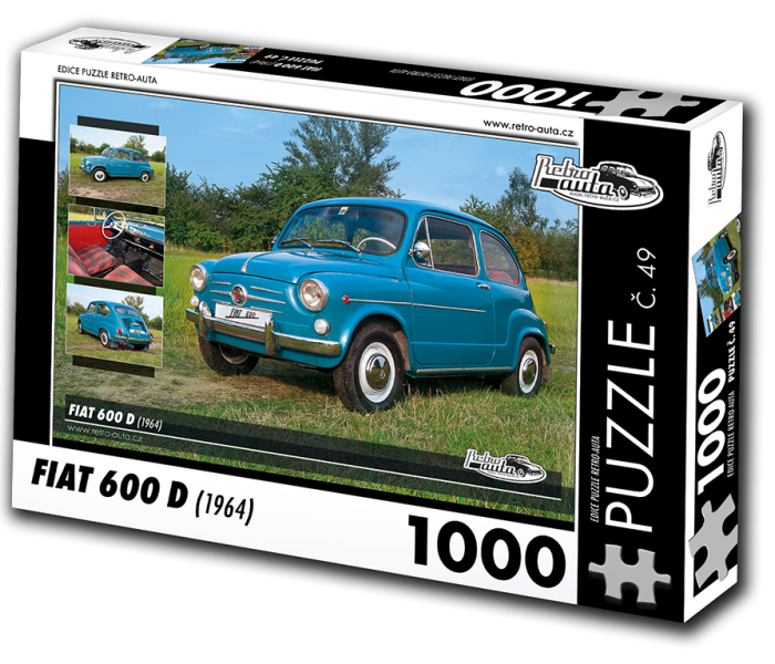 Puzzle - Retro-auta - Puzzle Fiat 600 D (1964)