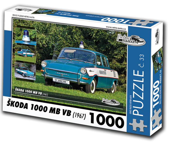 Puzzle - Retro-auta - Puzzle Skoda 1000 MB VB (1967)