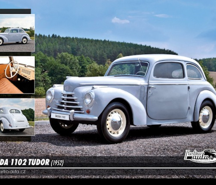 Puzzle - Retro-auta - Puzzle Skoda 1102 Tudor (1952)