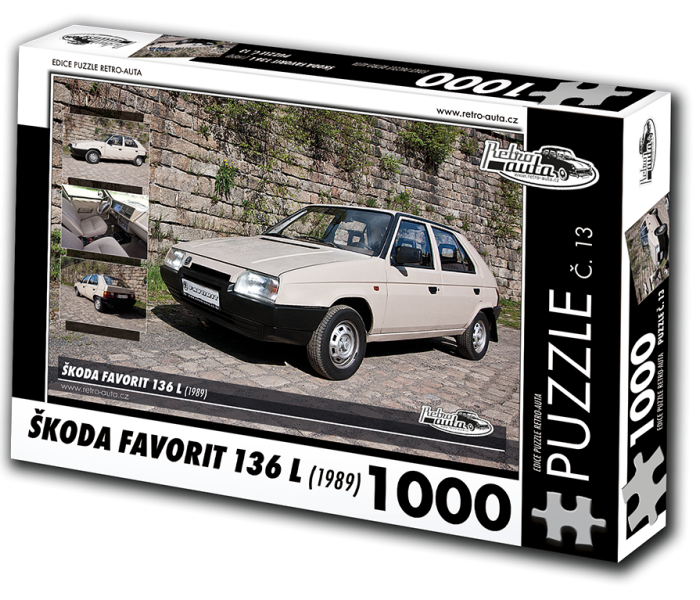 Puzzle - Retro-auta - Puzzle Skoda Favorit 136 L (1989)
