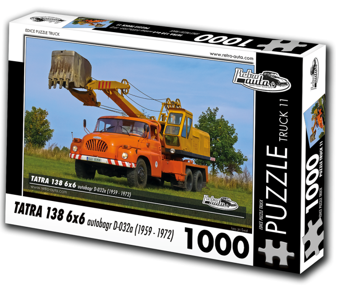 Puzzle - Retro-auta - Tatra 138 6x6 Koparka D-032a (1959-1972)