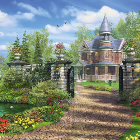 Sielankowa wiejska rezydencja