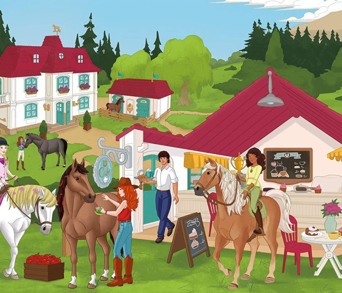 Puzzle - Schmidt - Na farmie koni + figurka