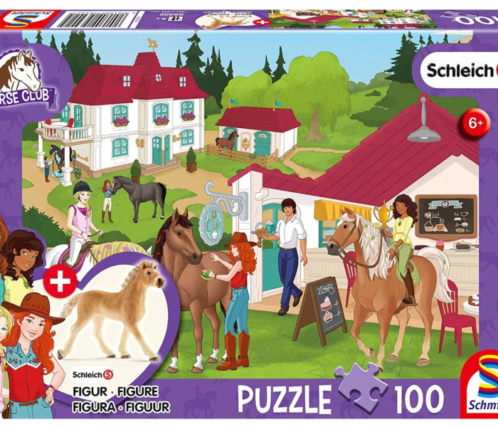 Puzzle - Schmidt - Na farmie koni + figurka