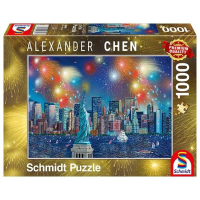 Fajerwerki nad Statuą Wolności