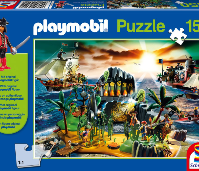 Puzzle - Schmidt - Wyspa Piratów + figurka
