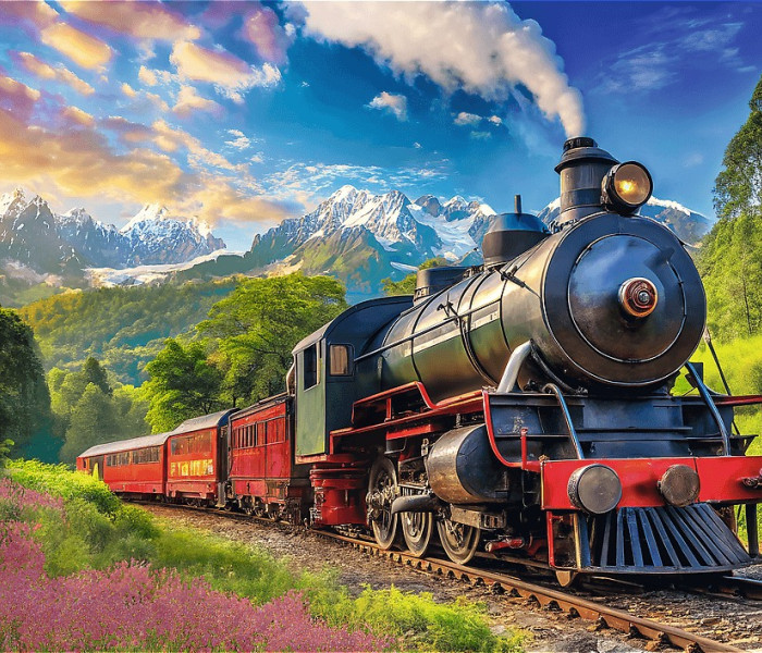 Puzzle - Trefl - Podróż pociągiem