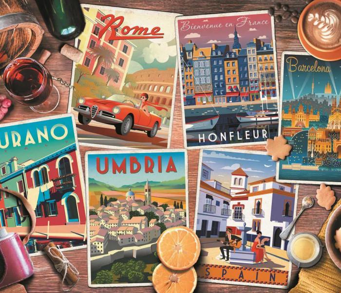 Puzzle - Trefl - Podróżowanie po Europie