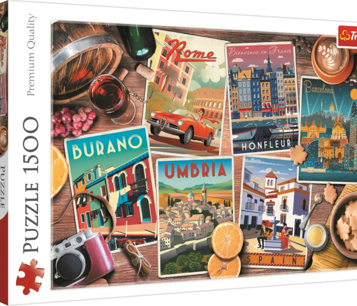 Puzzle - Trefl - Podróżowanie po Europie