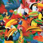 Puzzle - Trefl - Kolorowe ptaki