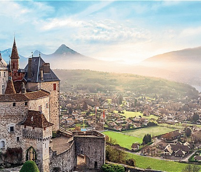 Puzzle - Trefl - Zamek Menthon, Francja - Puzzle Panoramiczne