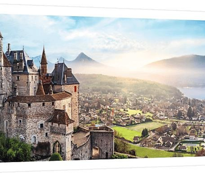 Puzzle - Trefl - Zamek Menthon, Francja - Puzzle Panoramiczne