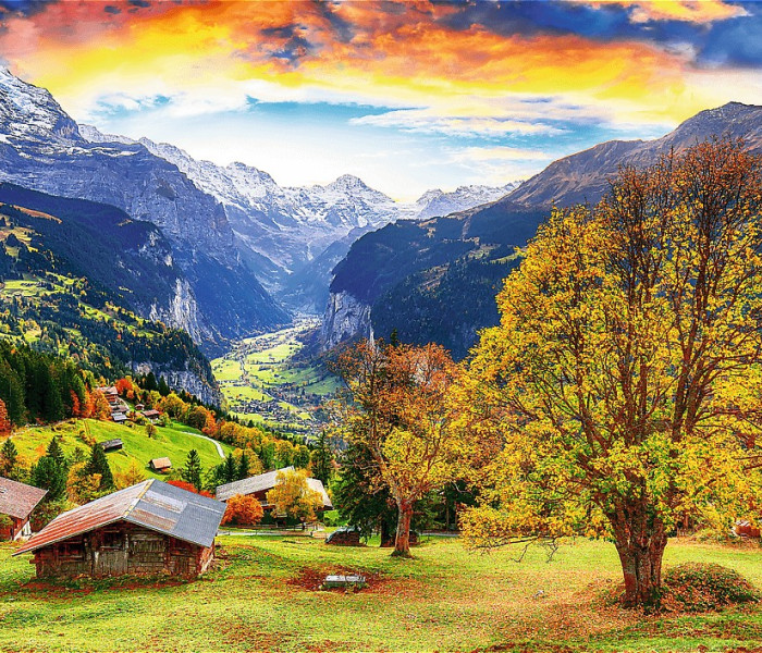 Puzzle - Trefl - Malownicza alpejska wioska