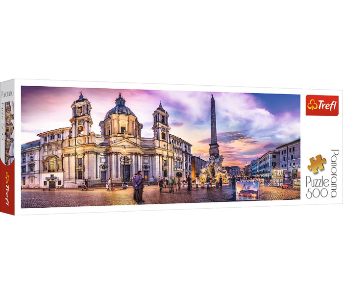 Puzzle - Trefl - Piazza Navona, Rzym – Puzzle Panoramiczne