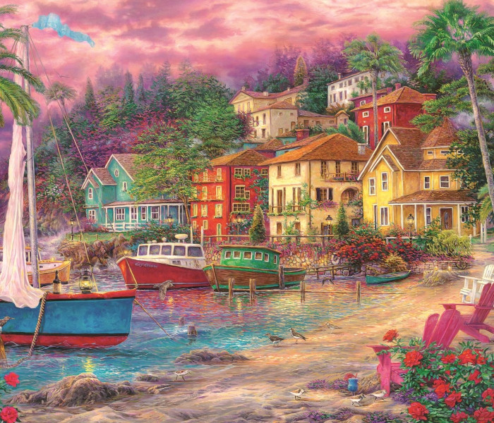 Puzzle - Trefl - Przy złotych brzegach