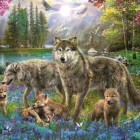 Puzzle - Trefl - Rodzina wilków