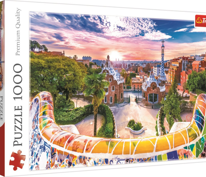 Puzzle - Trefl - Zachód słońca nad Barceloną, Hiszpania