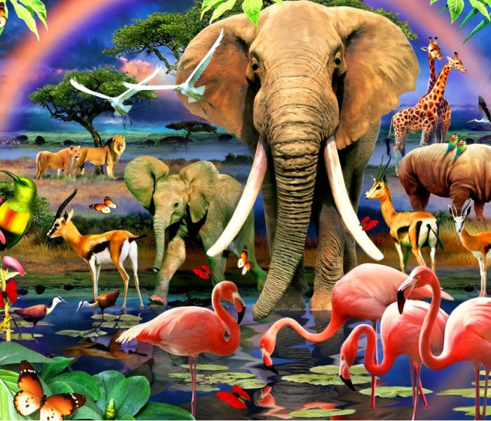 Puzzle - Bluebird - Afrykańska Sawanna