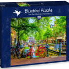 Puzzle - Bluebird - Czerwony rower w Amsterdamie