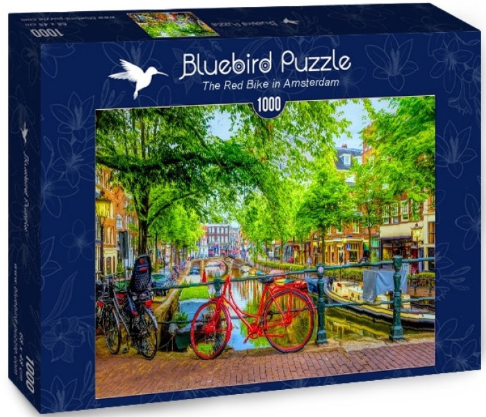 Puzzle - Bluebird - Czerwony rower w Amsterdamie