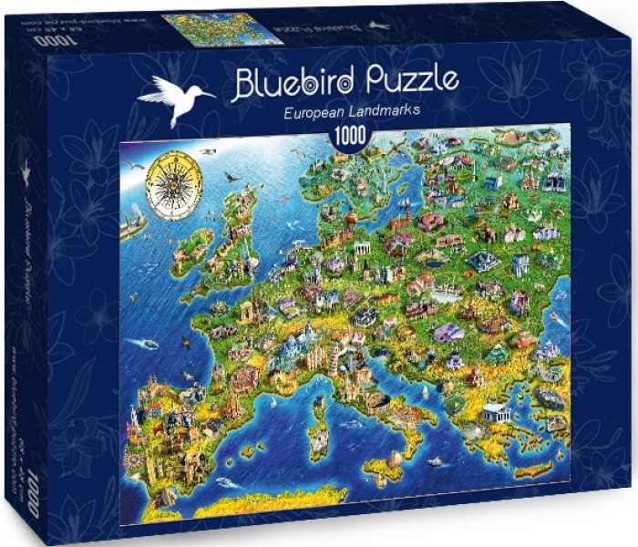Puzzle - Bluebird - Zabytki Europy
