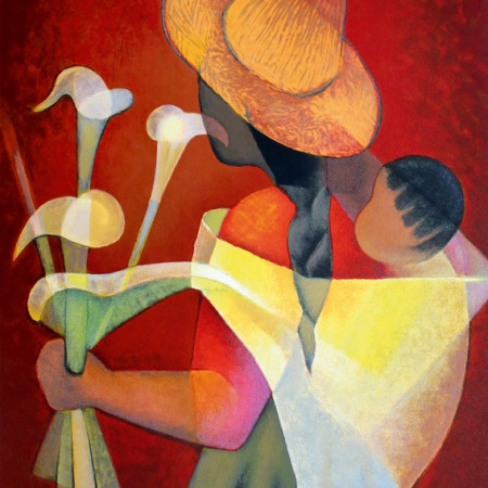 Dziewczyna sprzedająca kwiaty