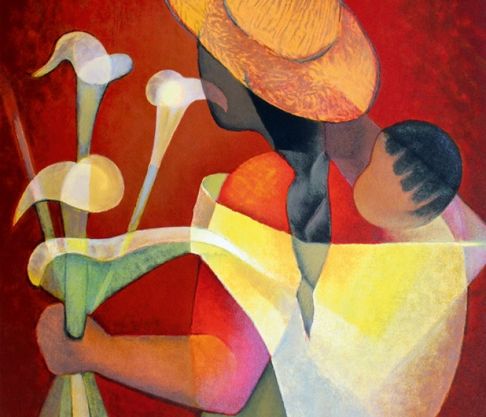 Puzzle - Bluebird - Dziewczyna sprzedająca kwiaty