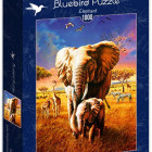 Puzzle - Bluebird - Słonie
