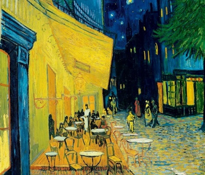 Puzzle - Bluebird - Taras kawiarniany nocą