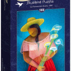 Puzzle - Bluebird - Kobieta z kwiatami