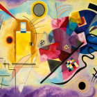 Puzzle - Bluebird - Żółty, czerwony, niebieski