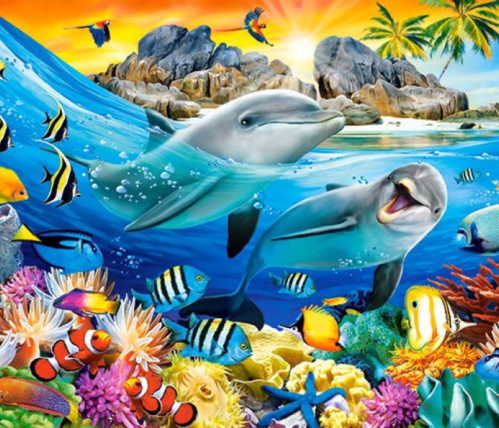 Puzzle - Castorland - Delfiny w tropikach