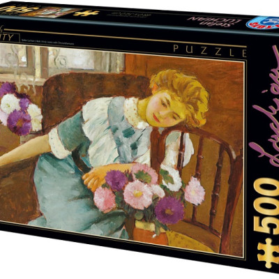 Puzzle Lorica z bukietem chryzantem