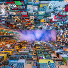 Puzzle - Enjoy - Hongkong - kolorowy dom