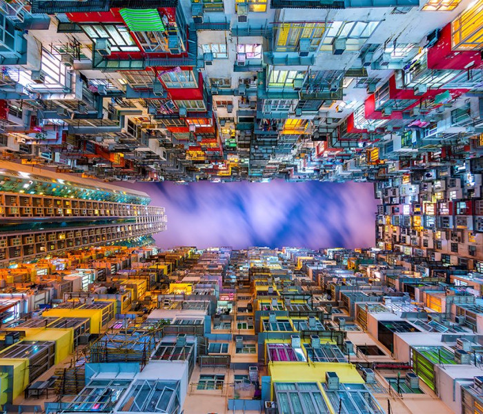 Puzzle - Enjoy - Hongkong - kolorowy dom