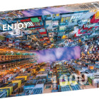 Puzzle - Enjoy - Hongkong - kolorowy dom