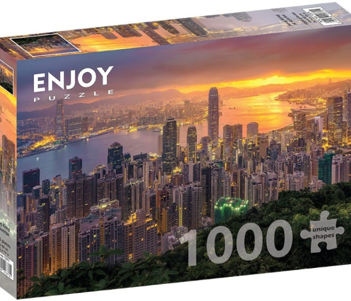 Puzzle - Enjoy - Hongkong o zachodzie słońca