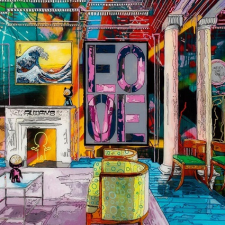 Pokój z obrazem morskich fal