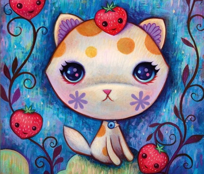 Puzzle - Heye - Truskawkowy kotek