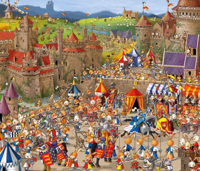 Puzzle - Heye - Turniej królików - Triangular puzzle