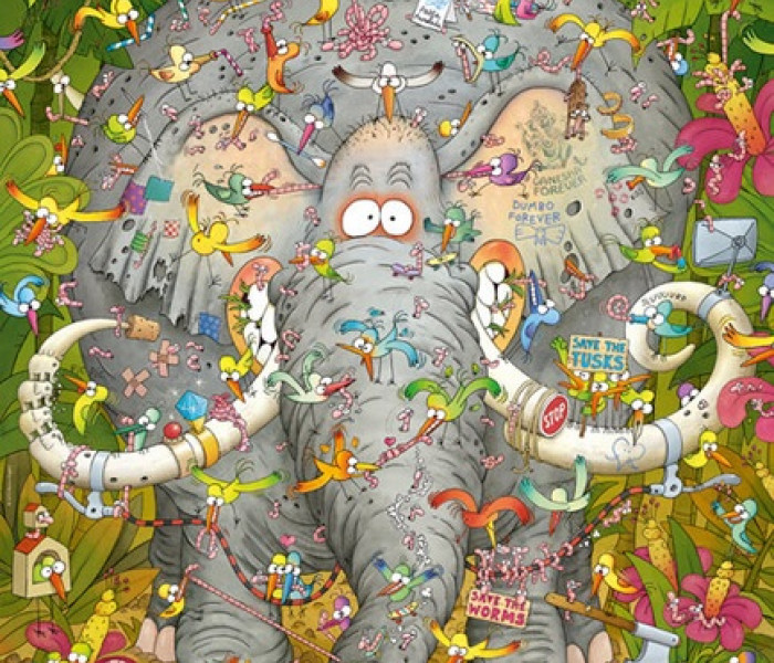 Puzzle - Heye - Życie słonia - Triangular puzzle