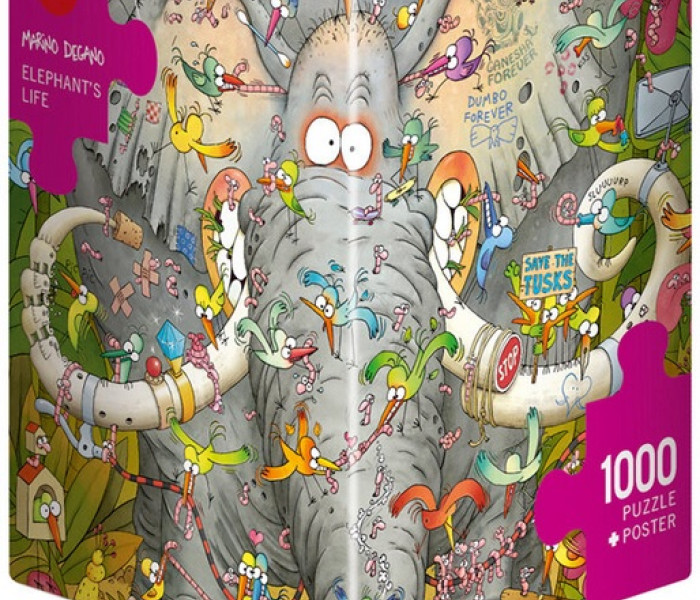 Puzzle - Heye - Życie słonia - Triangular puzzle