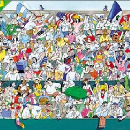 Fani sportu - Puzzle Panoramiczne 