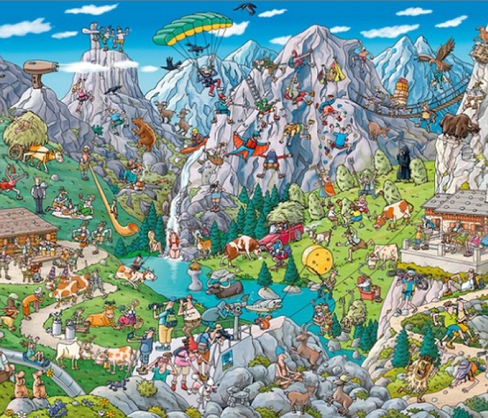 Puzzle - Heye - Zabawa w Alpach - Triangular Puzzle