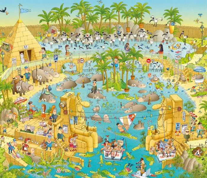 Puzzle - Heye - Zoo - ekspozycja o Nilu