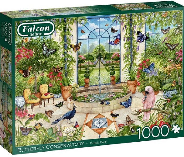 Puzzle - Falcon - Szklarnia pełna motyli