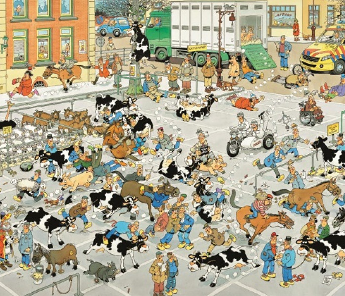 Puzzle - Jumbo - Targ z bydłem